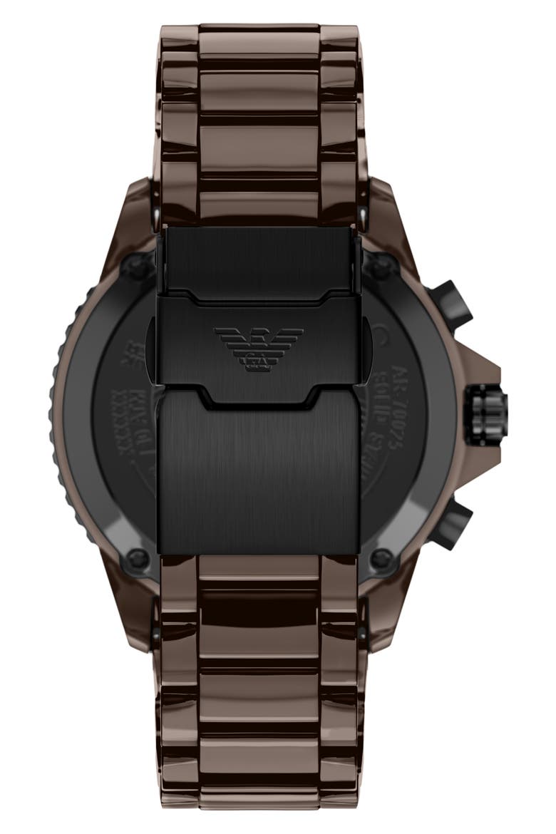 World Explorer Solar Chronograph Ceramic Watch, Alternate, color, BROWN