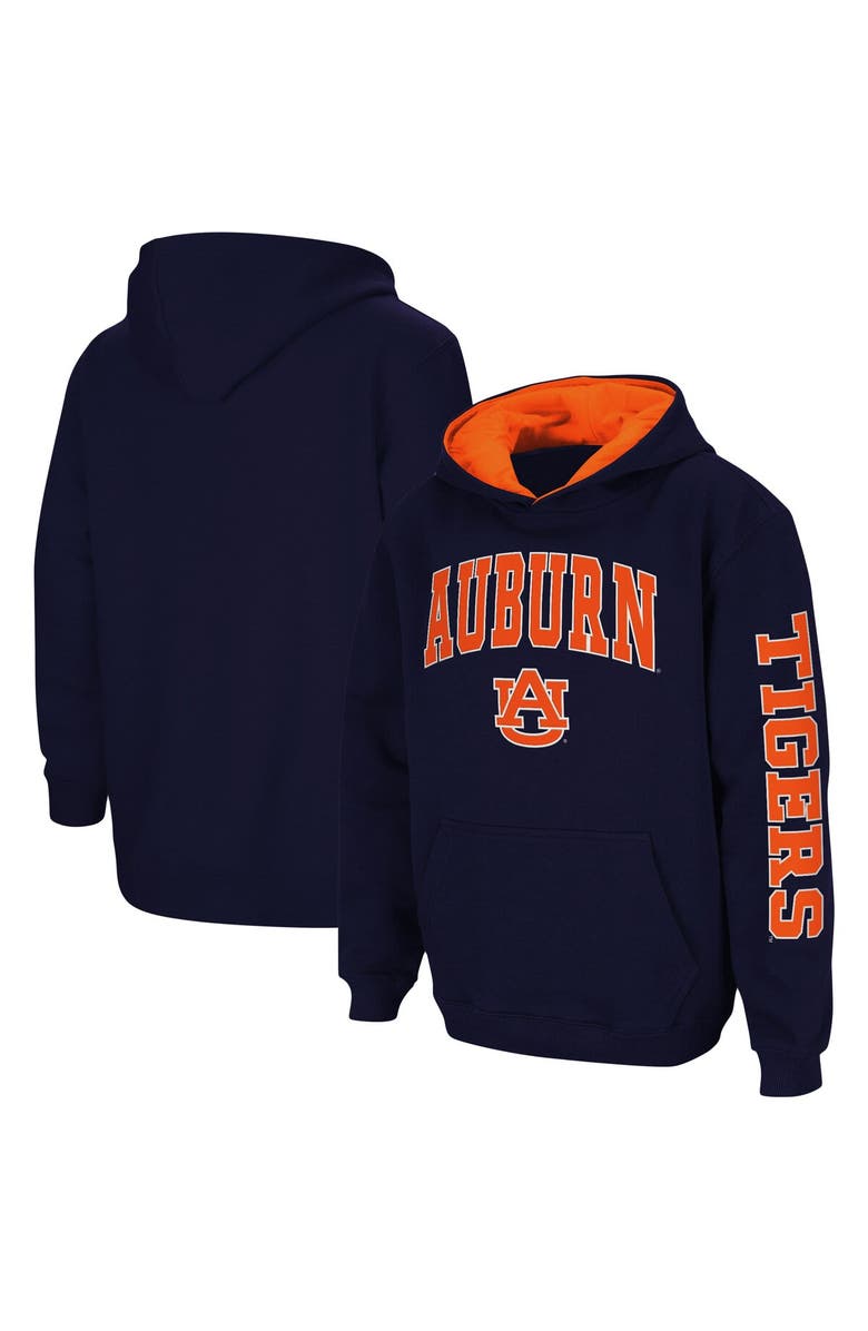 COLOSSEUM Youth Colosseum Navy Auburn Tigers 2-Hit Team Pullover Hoodie, Main, color, Navy