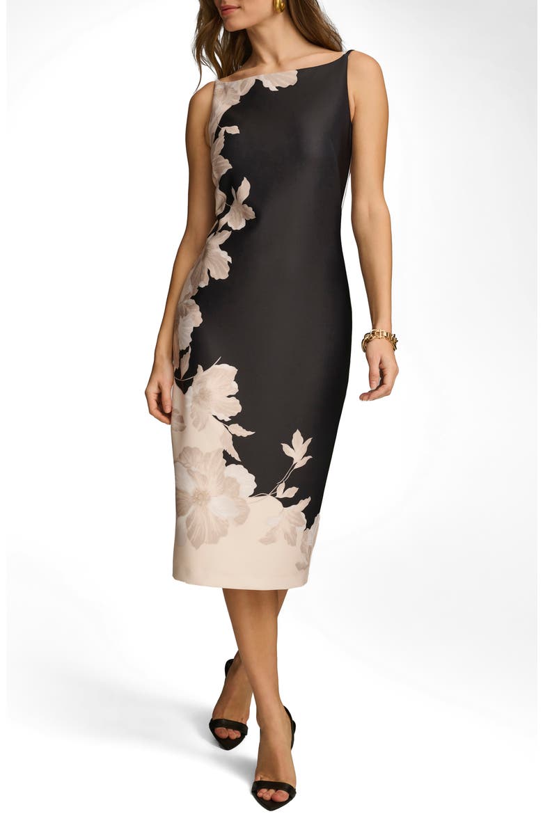 Floral Slipdress, Alternate, color, BLACK/ PARCHMENT MULTI