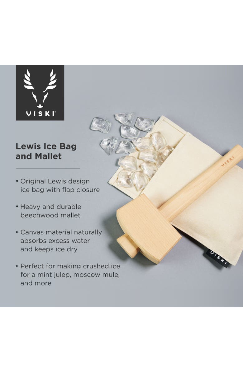 Viski Professional Lewis Ice Bag and Mallet, Alternate, color, 