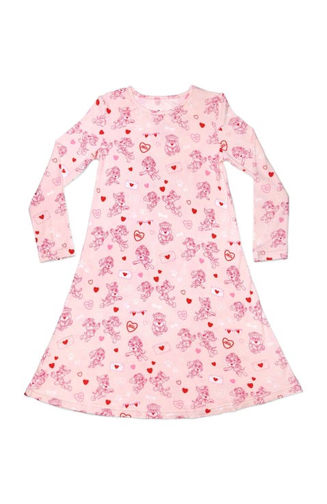 Kids' PAW Patrol Valentine's Pink Long Sleeve Dress