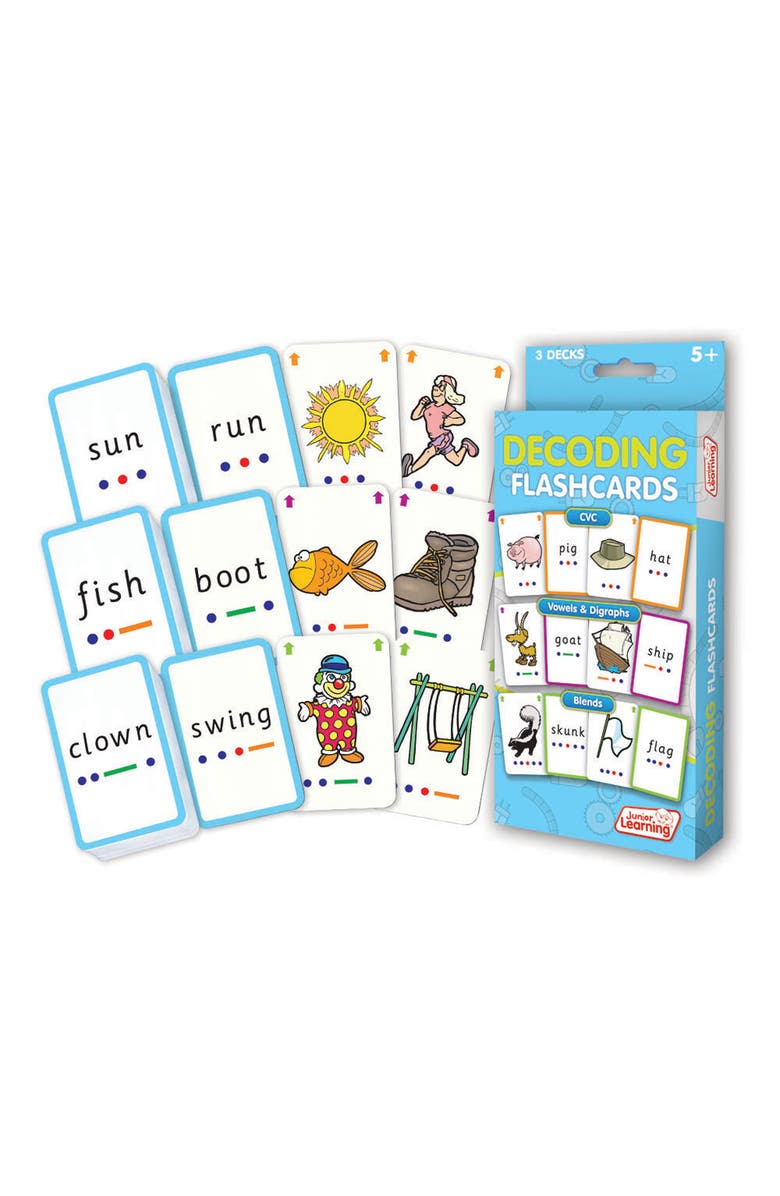 Junior Learning Decoding Flashcards, Main, color, Multicolored
