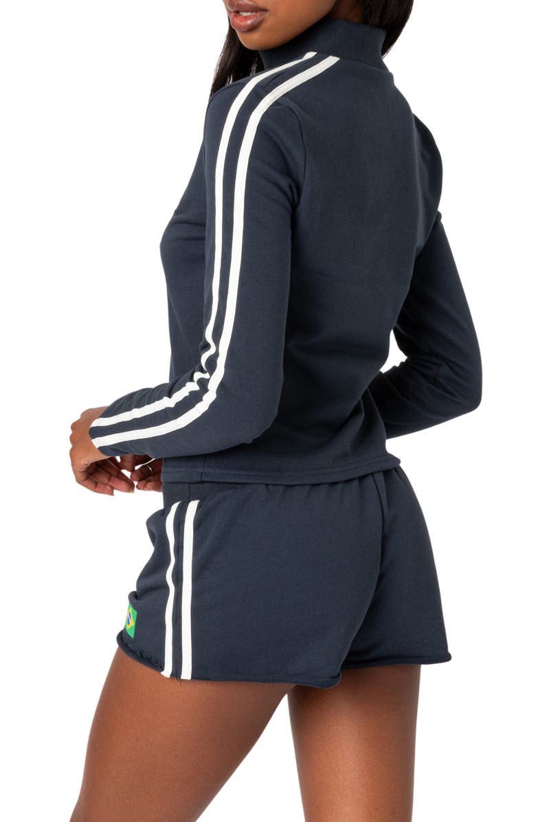 EDIKTED Brasil Track Jacket, Alternate, color, Navy