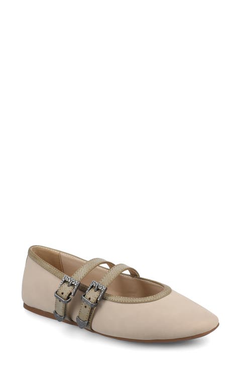 Florene Double Buckle Mary Jane Flat (Women)