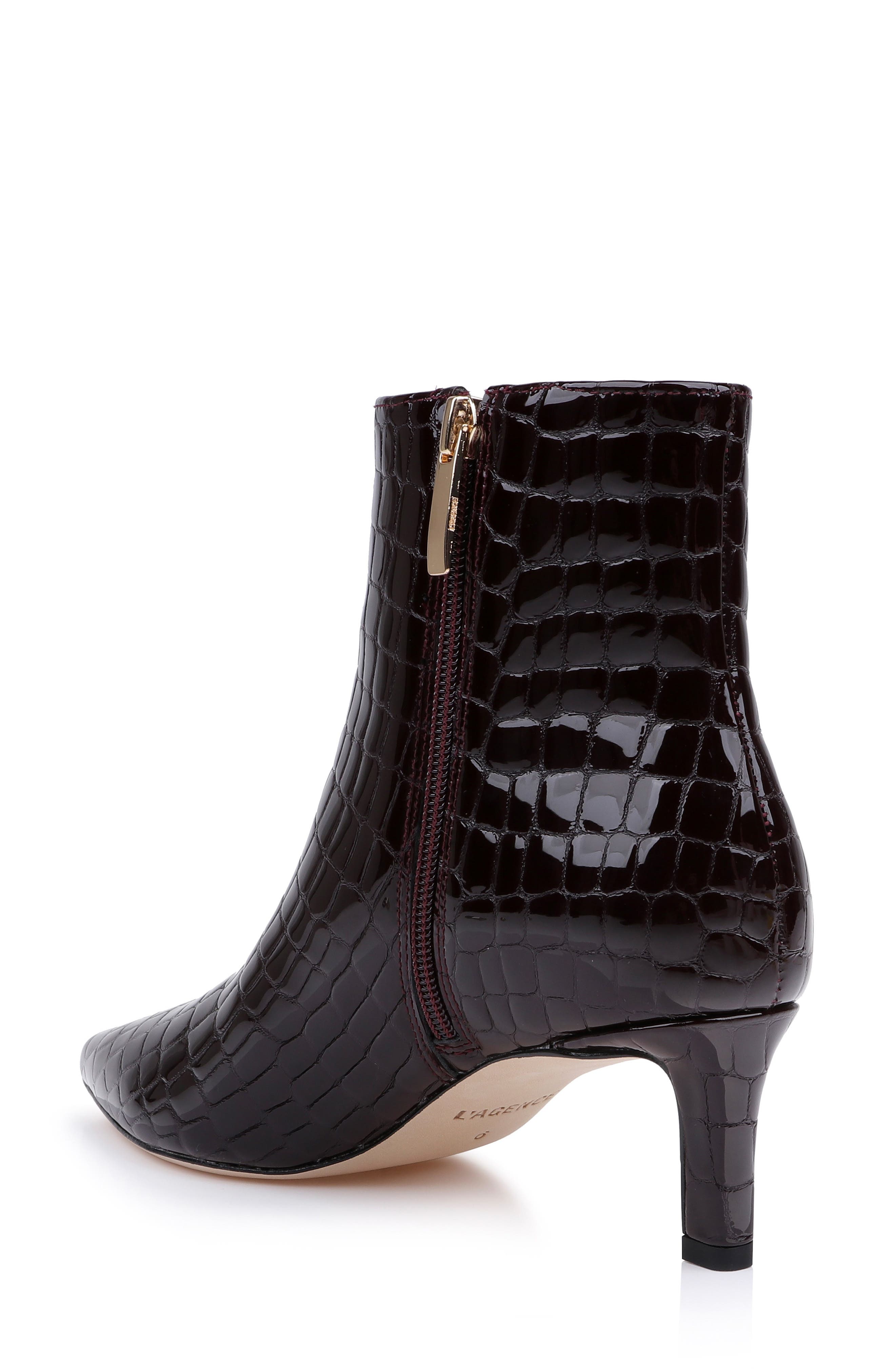Lilly II Bootie, Alternate, color, BURGUNDY PATENT