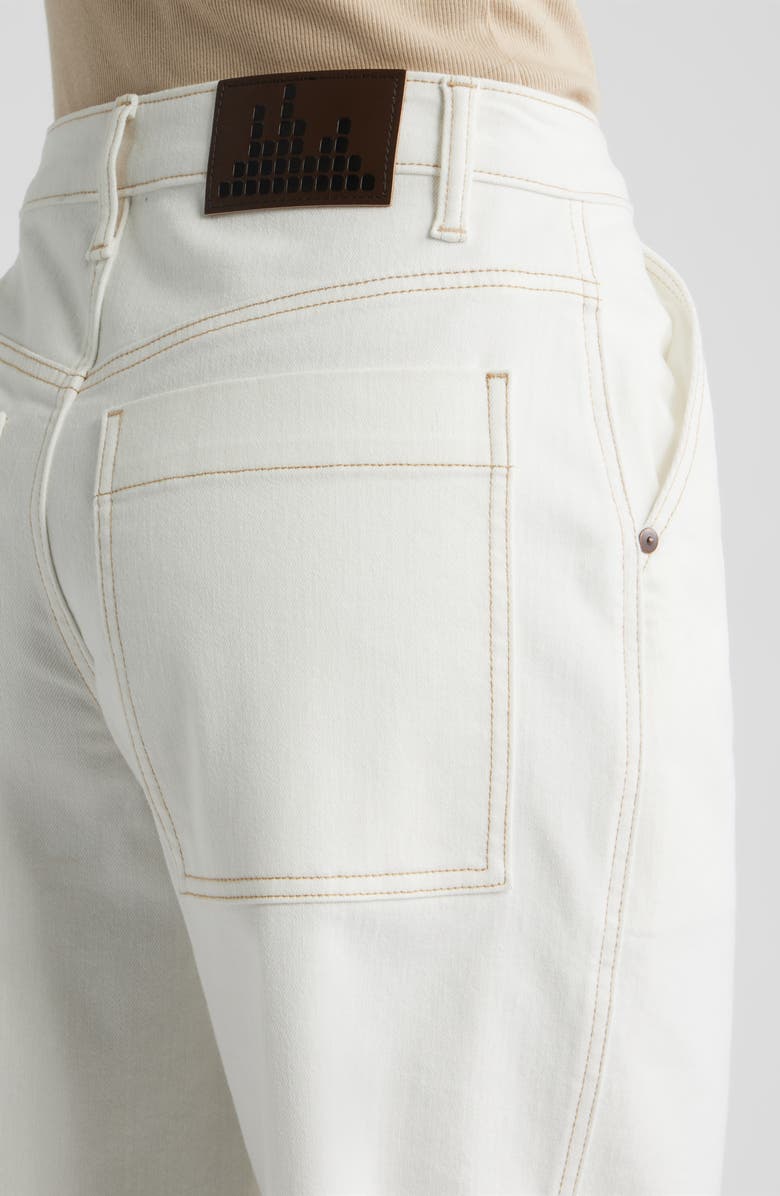 CITY BLUES Relaxed Crop Carpenter Jeans, Alternate, color, Ivory