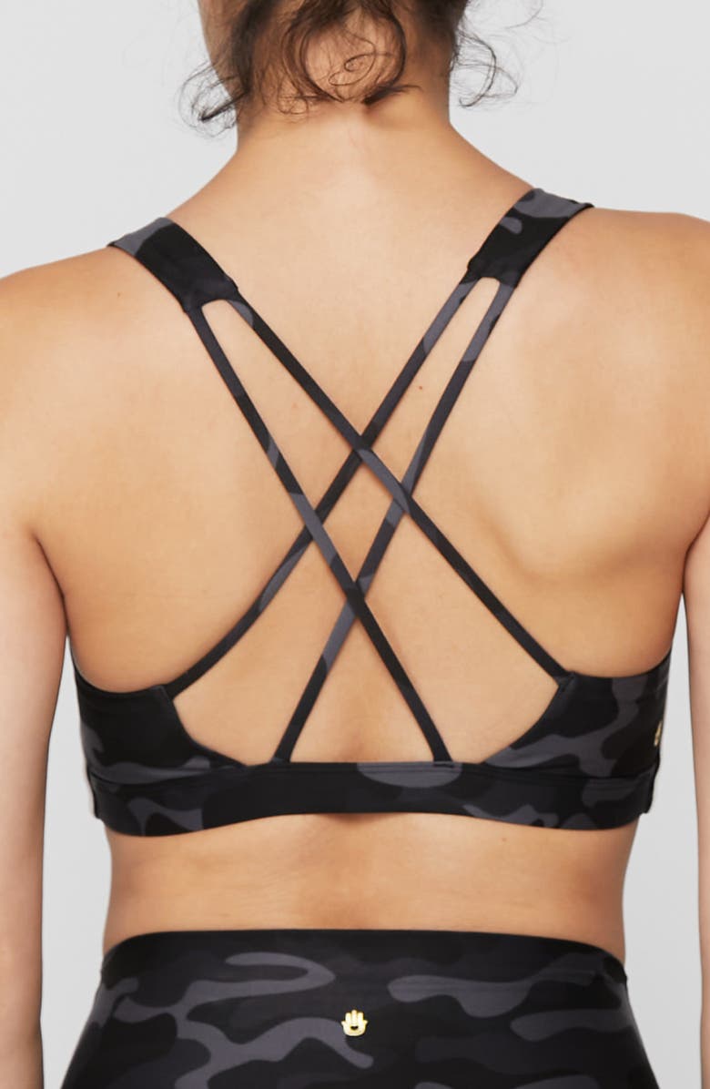 Spiritual Gangster Studio Stretch Recycled Polyester Sports Bra, Alternate, color, 