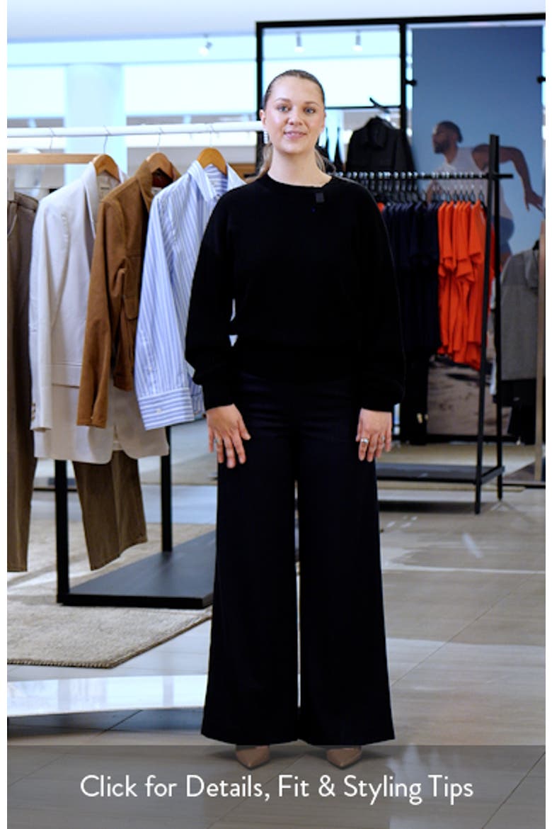 Rib Drop Shoulder Crewneck Sweater video
