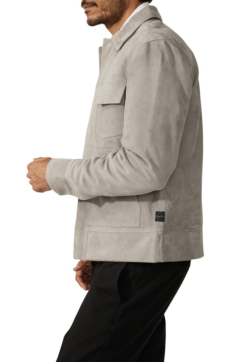 Suede Jacket, Alternate, color, FROST GREY