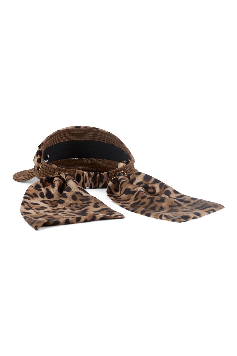 Ricky Packable Straw Visor, Alternate, color, CHOCOLATE
