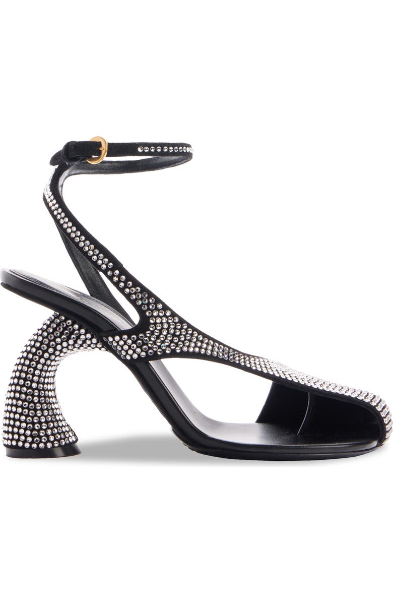 Dries Van Noten Strass Asymmetric Sandal, Alternate, color,