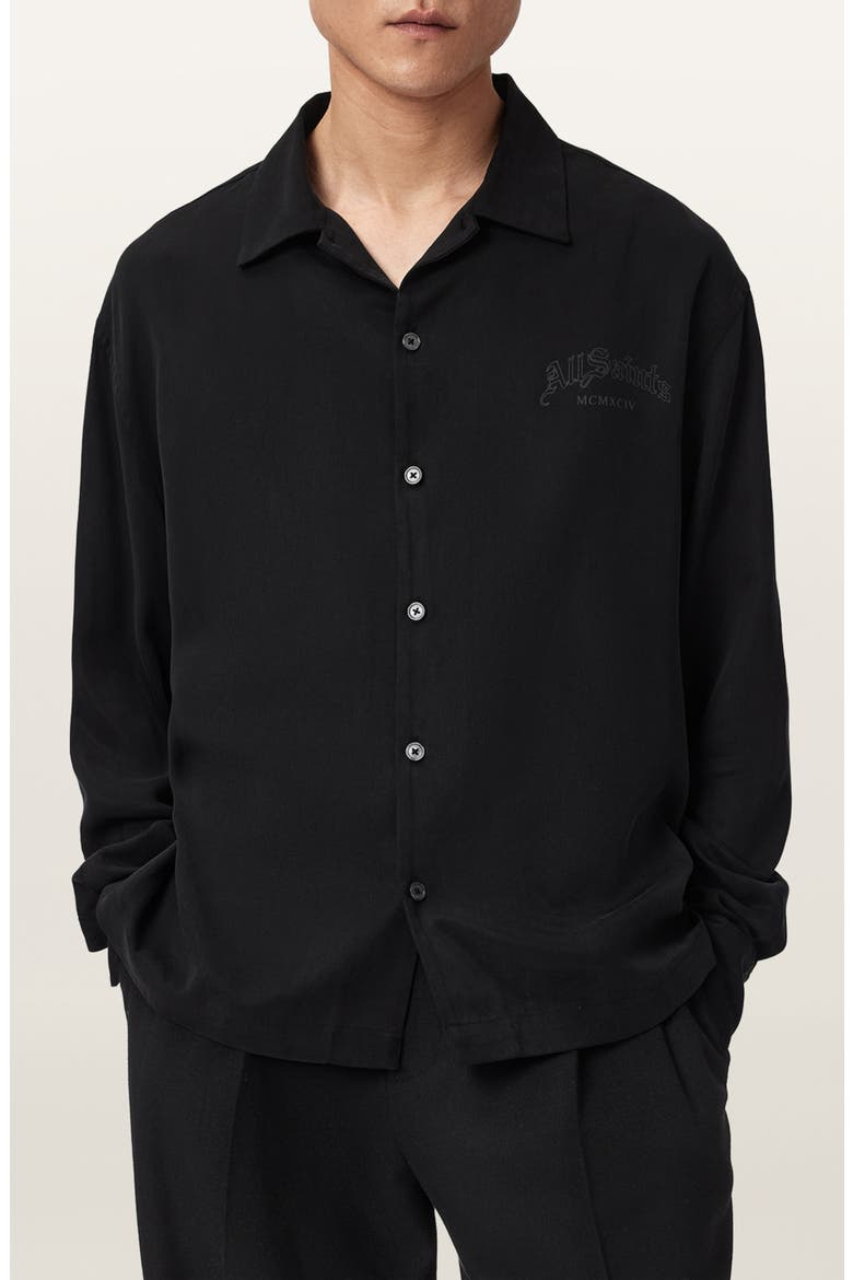 Soul Long Sleeve Lyocell Shirt, Main, color, ORCA BLACK
