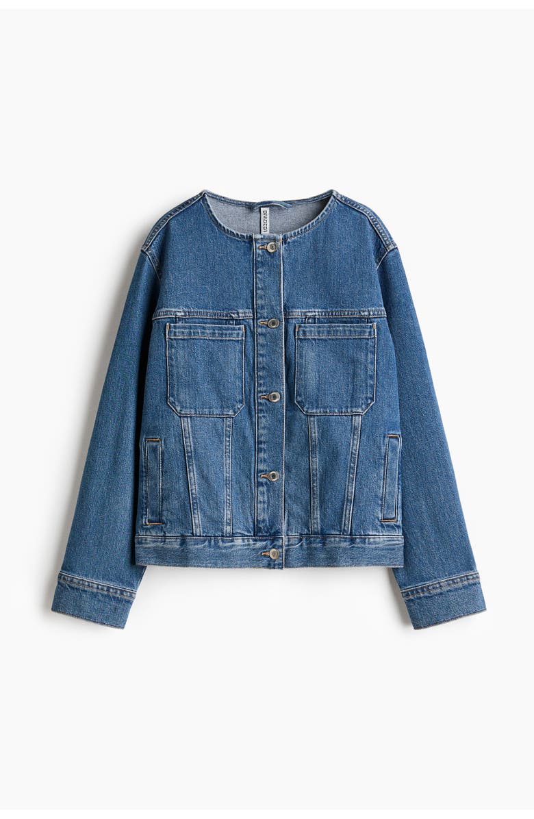 H&M Collarless Trucker Jacket, Main, color, 