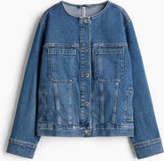 H&M Collarless Trucker Jacket