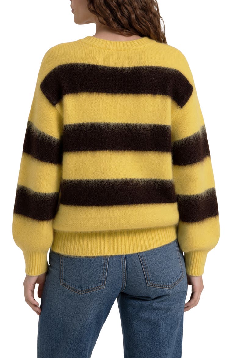 Carlie Stripe Pullover Sweater, Alternate, color, RUGBY STRIPE MELLOW YELLOW