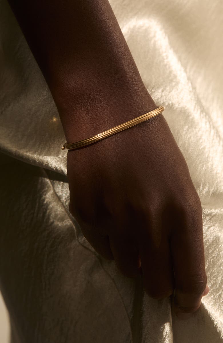 Reiss Claudia Contour Hinge Bangle, Alternate, color, Gold Tone