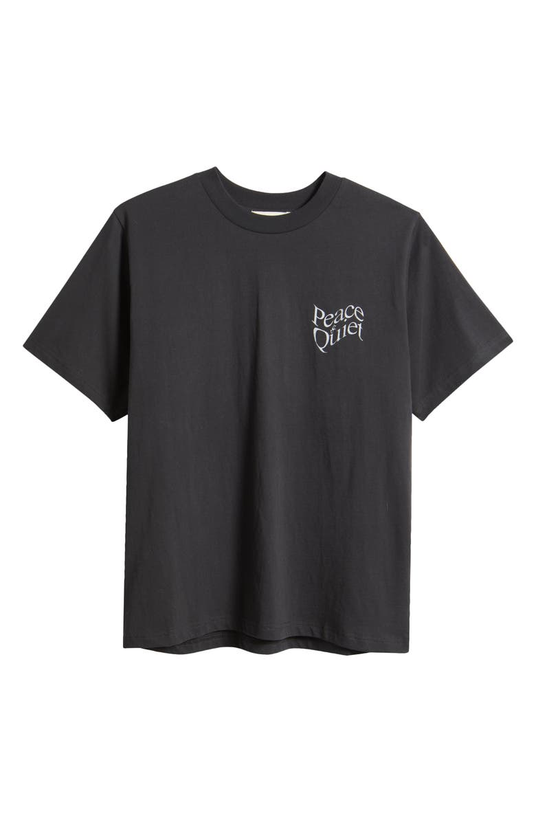 Museum of Peace & Quiet Warped Cotton Logo Graphic T-Shirt, Alternate, color,