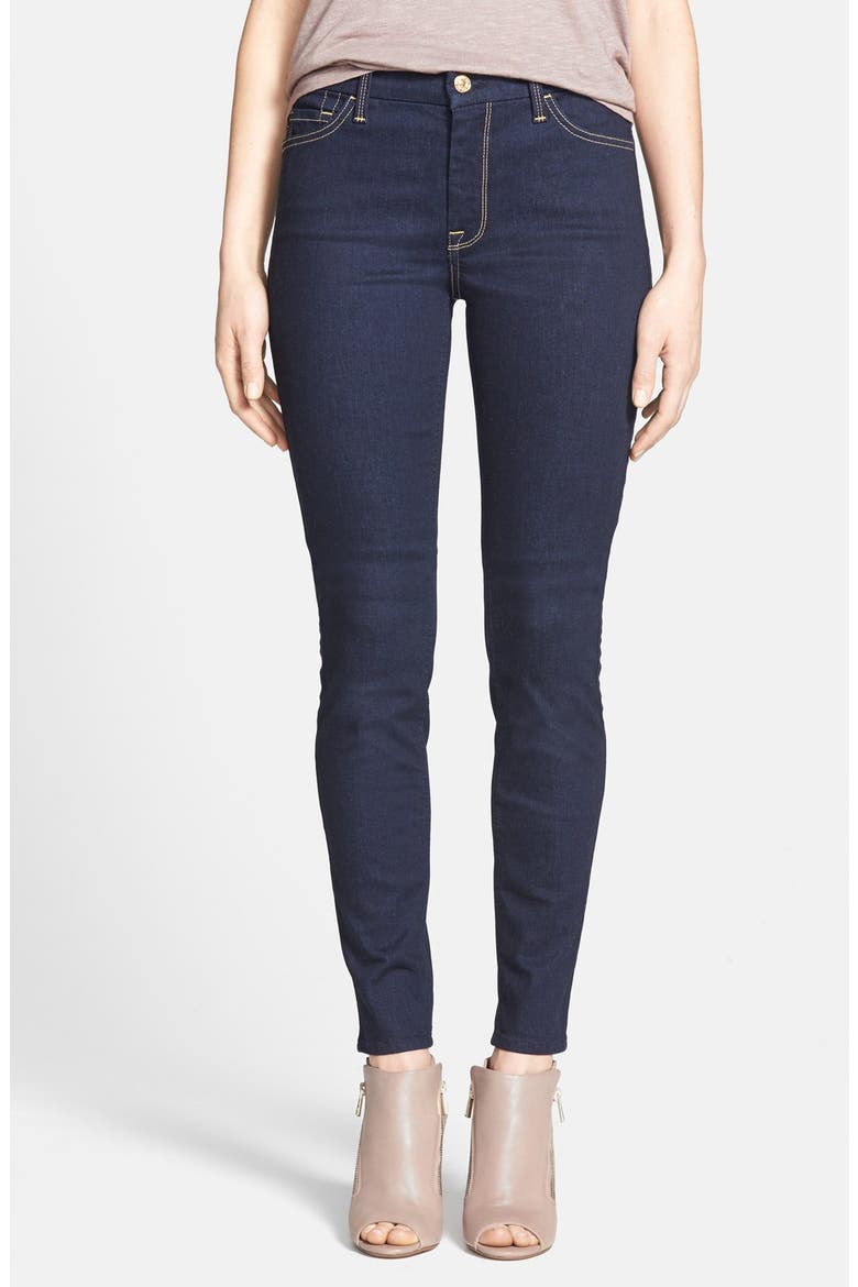 High Rise Skinny Jeans (Nordstrom Exclusive), Main, color, RICH DARK RINSE