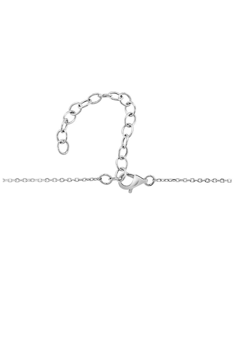 Tri-Tone Pavé Diamond Round Pendant Necklace, Alternate, color, SILVER
