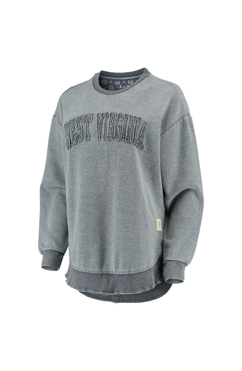 PRESSBOX Women's Pressbox Navy West Virginia Mountaineers Ponchoville Pullover Sweatshirt, Alternate, color, Navy