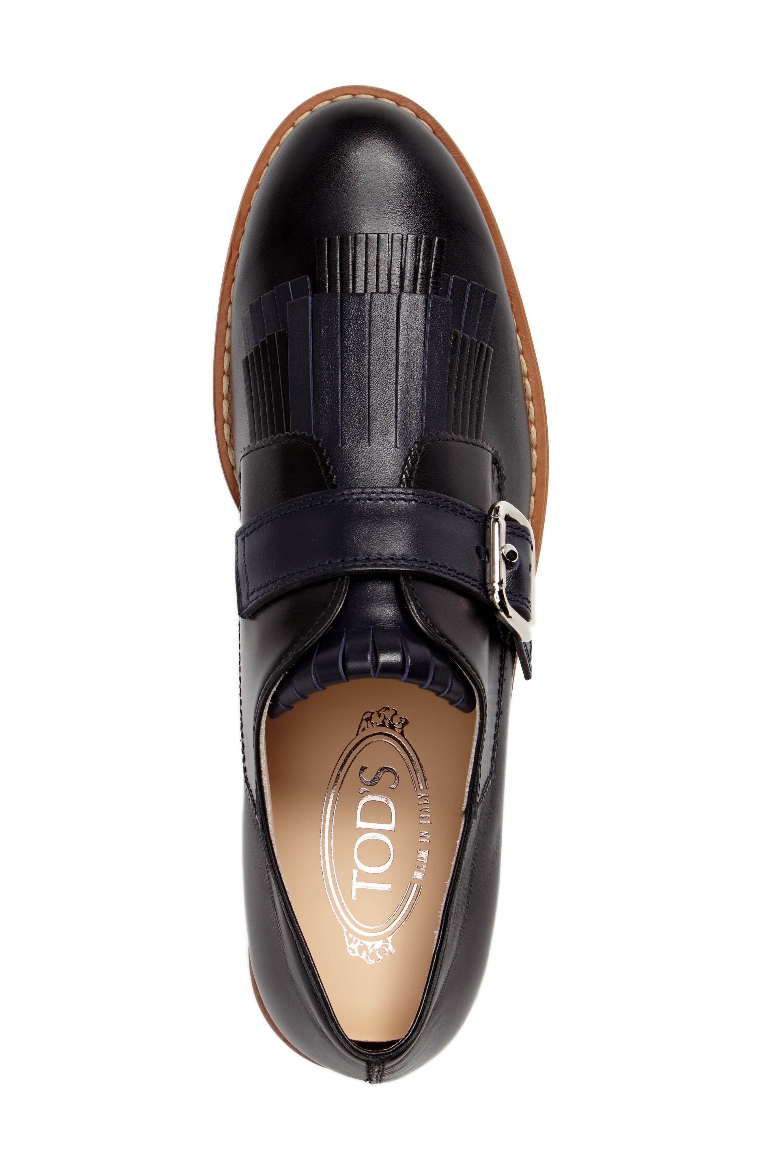 Tod's Kiltie Fringe Platform Loafer, Alternate, color, 