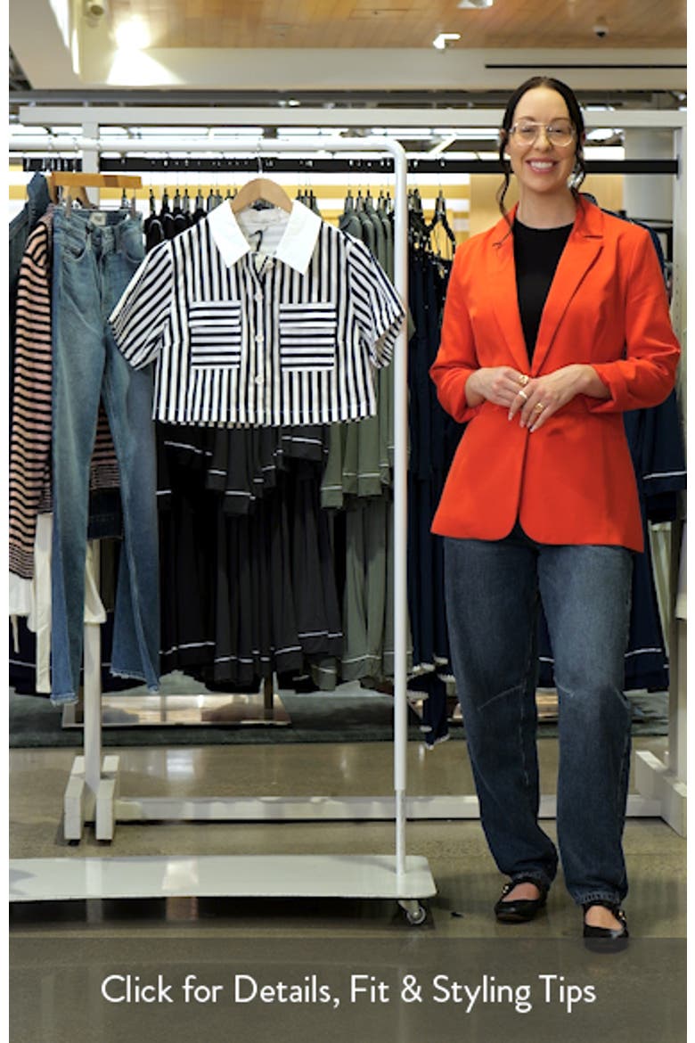 Stripe Short Sleeve Crop Shirt video