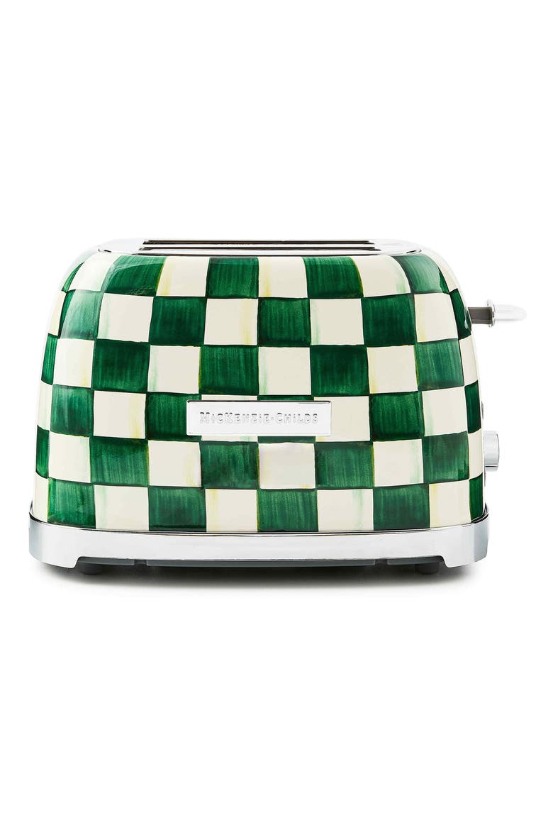 Emerald Check 2-Slice Toaster, Alternate, color, EMERALD