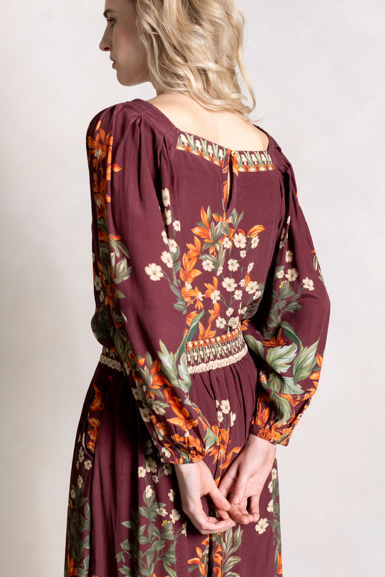 Harlow Top, Alternate, color, Burgundy Floral
