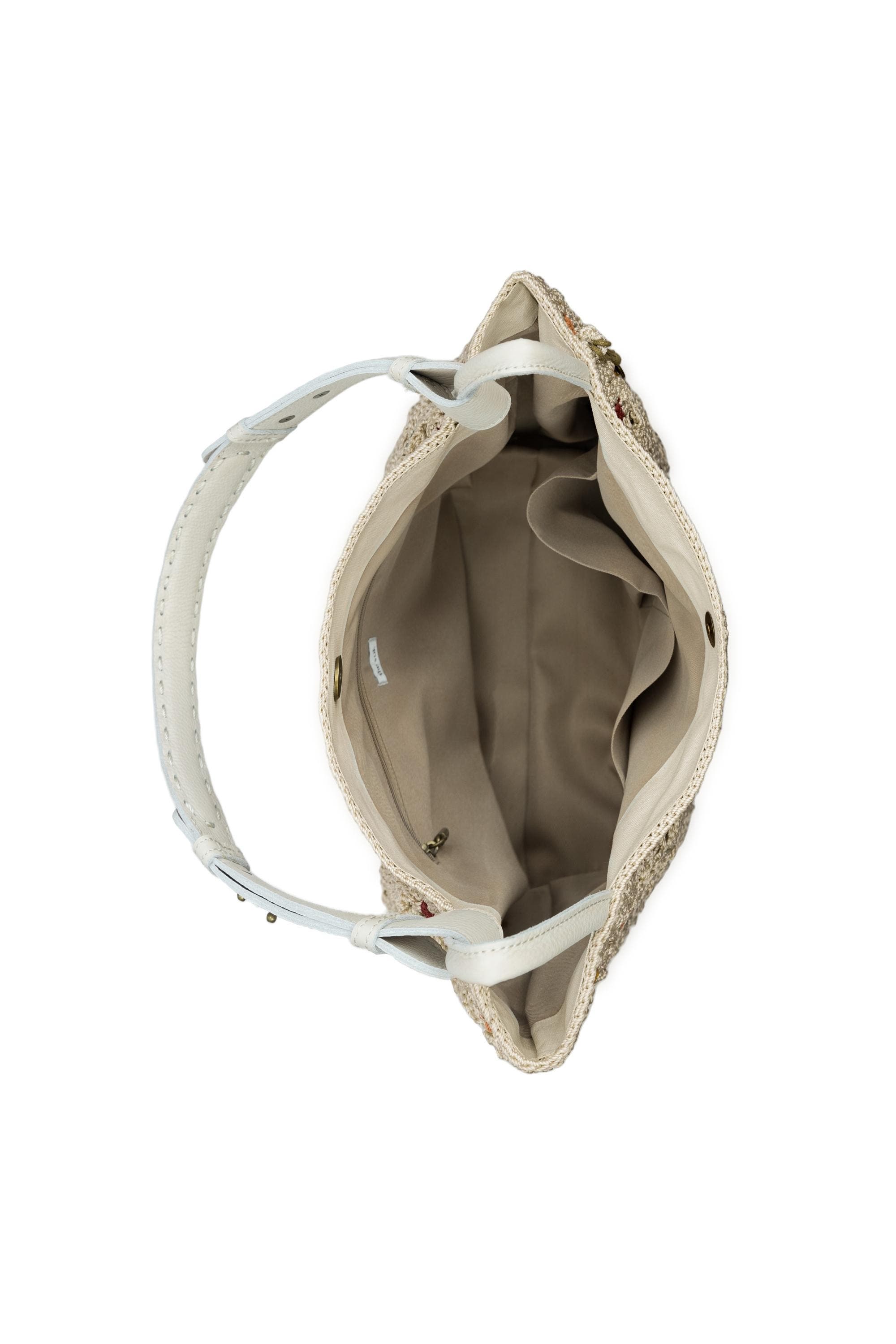 The Sak Los Feliz Medium Crochet Tote Bag, Alternate, color, Natural Multi Flowers