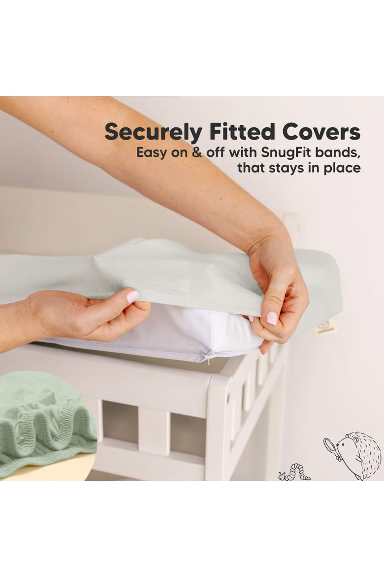 2-Pack Soothe [Protect+] Waterproof Changing Pad Covers, Alternate, color, Sage