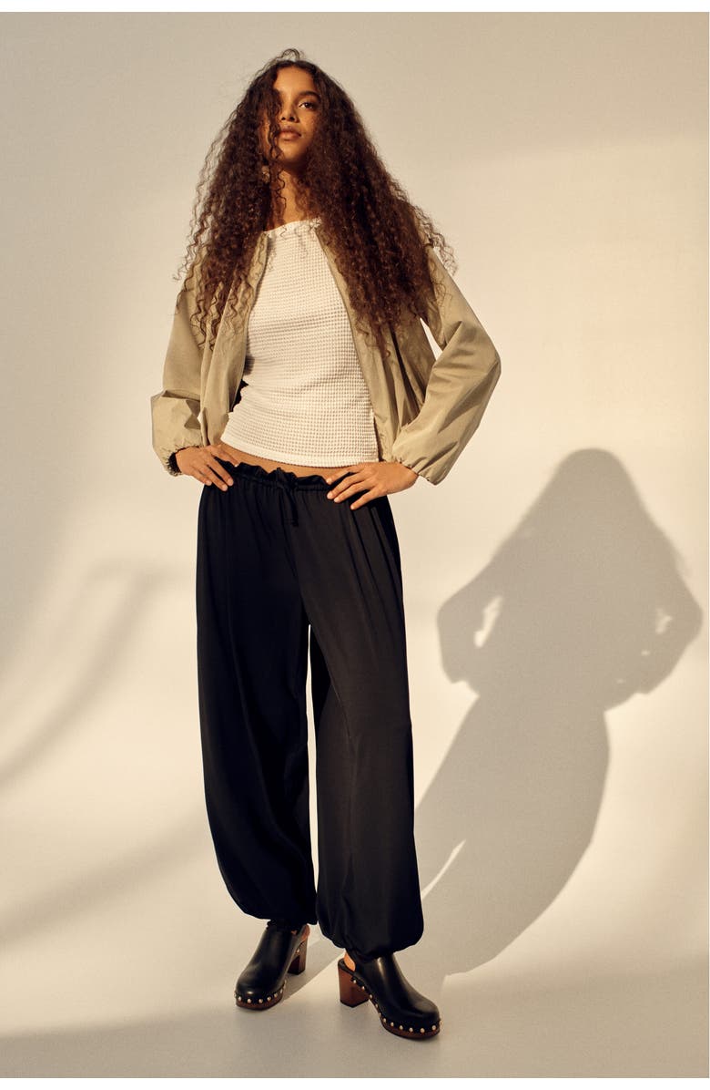 H&M Jersey Balloon Trousers, Alternate, color, Black