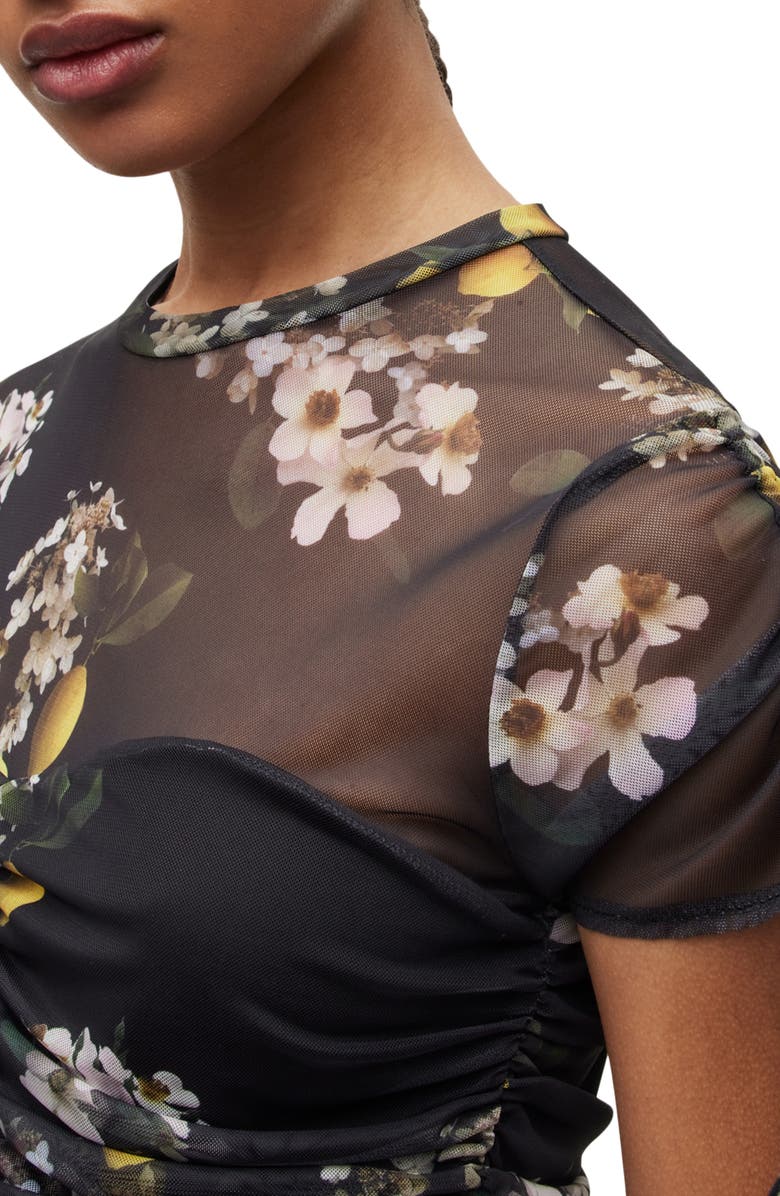 AllSaints Giorgia Eugenia Floral Print Minidress, Alternate, color, 