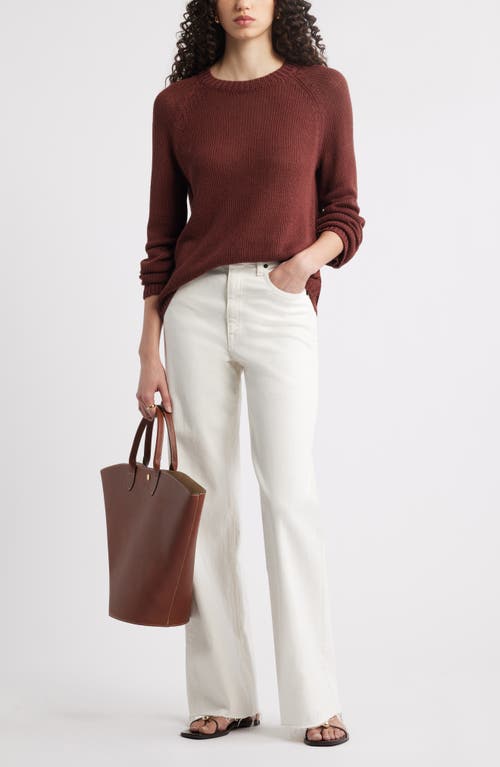 Nordstrom Linen Blend Sweater In Brown Raisin