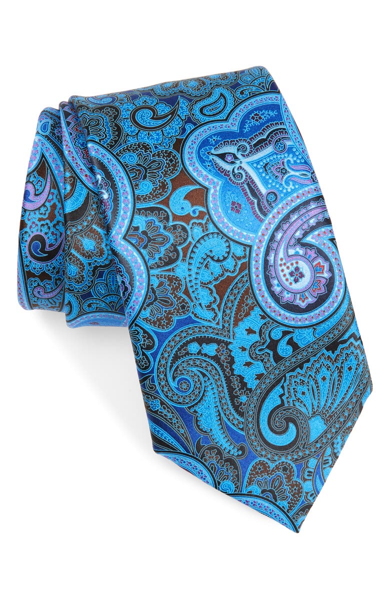 ZEGNA Quindici Paisley Silk Tie, Main, color, 