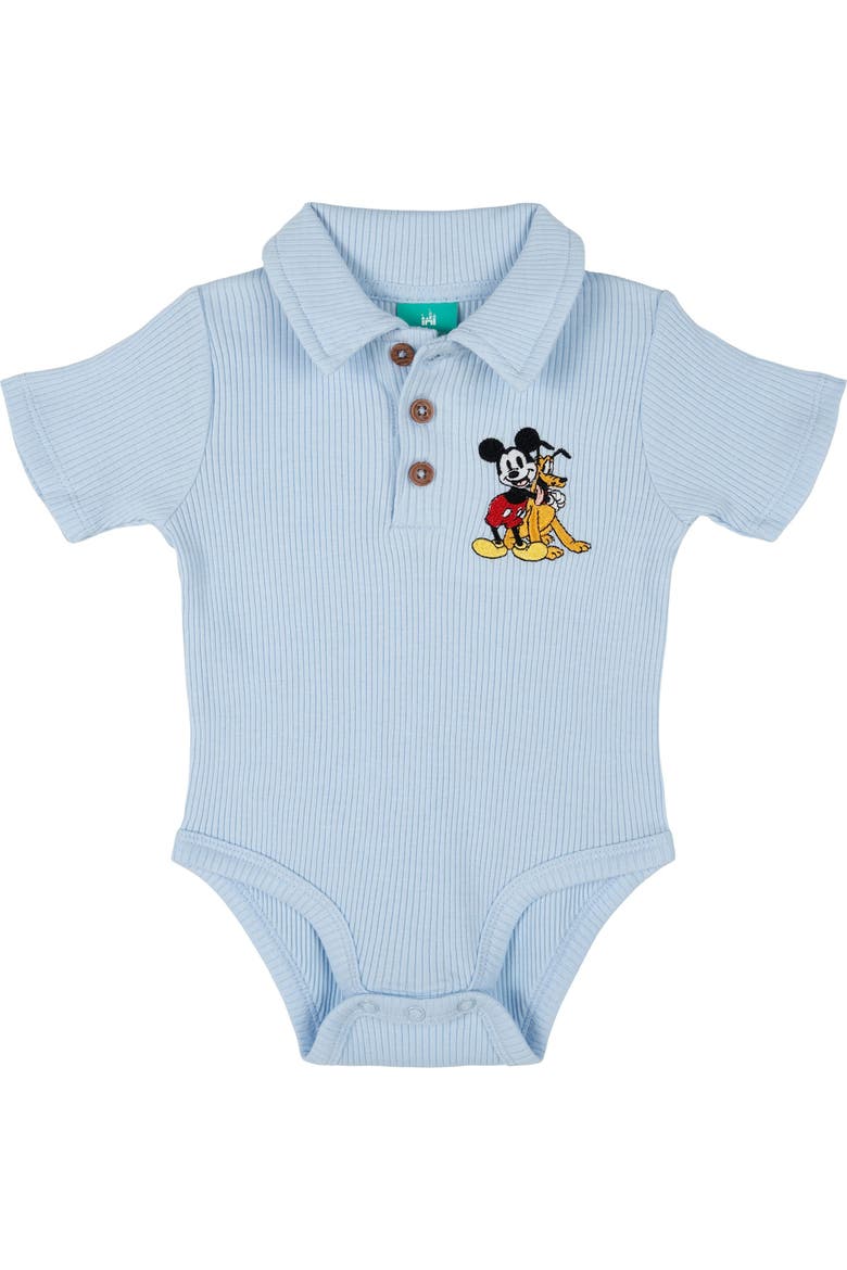 Mickey Mouse 2-Piece Polo Bodysuit and Shorts Set, Alternate, color, Mickey Pluto Blue
