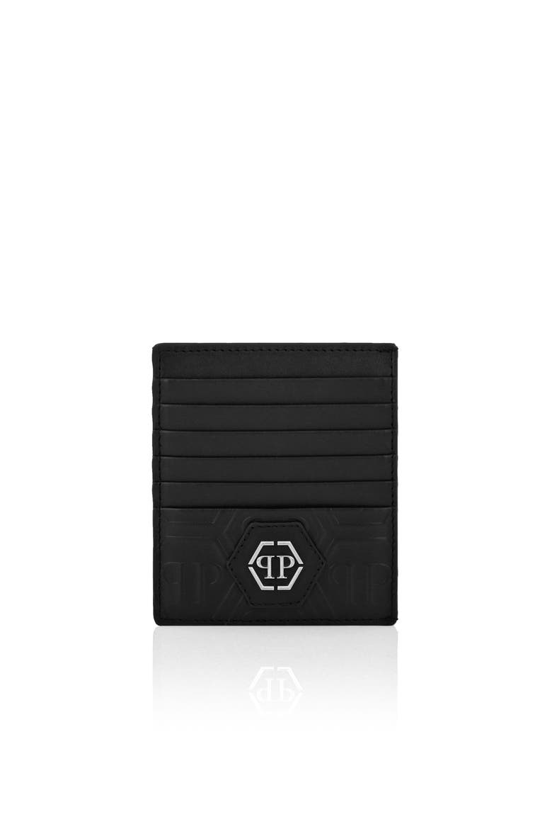 Credit Cards Holder Monogram Men, Main, color, black