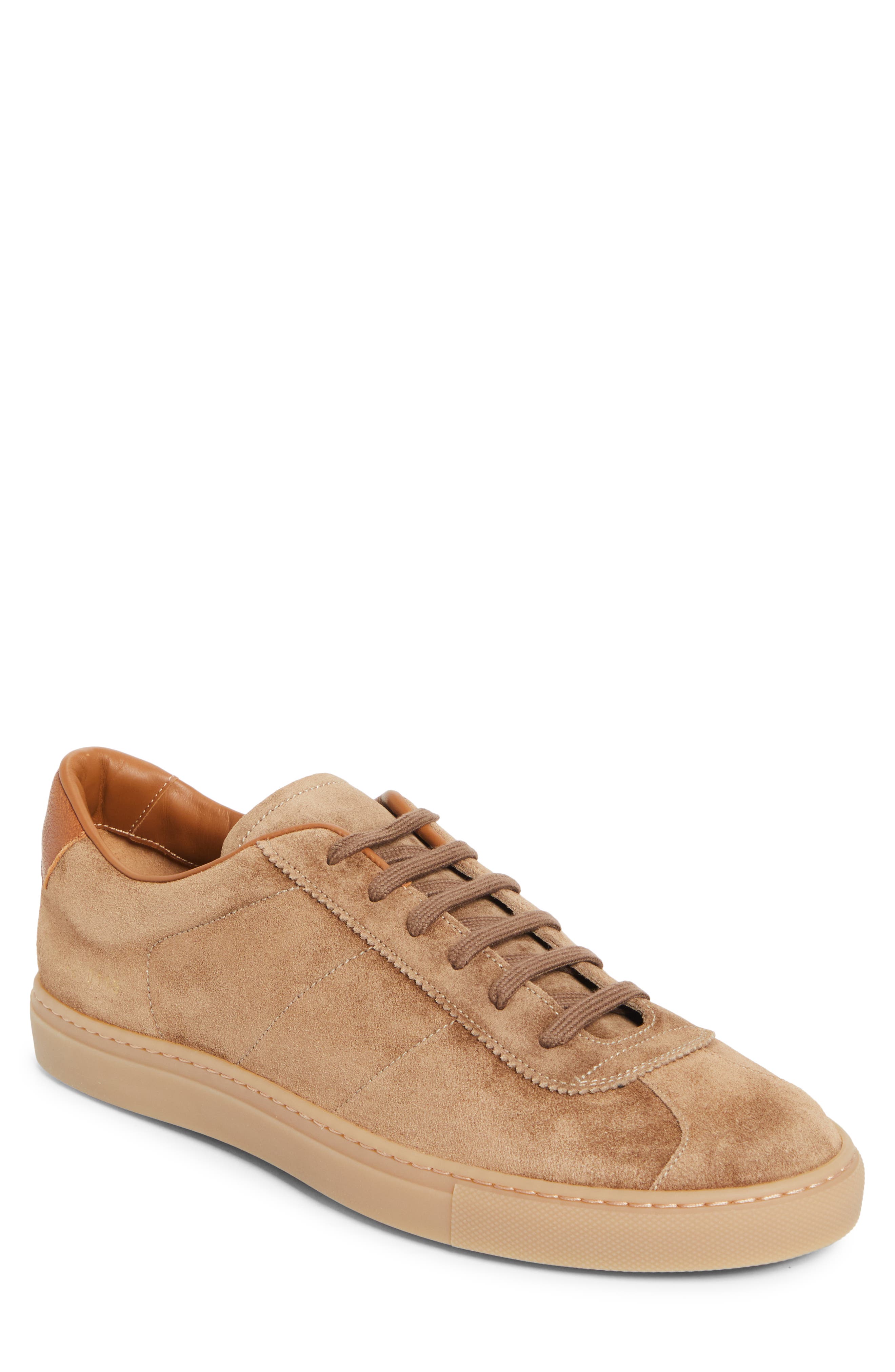 Common Projects Field Suede Trainer Sneaker, Main, color, Tobacco