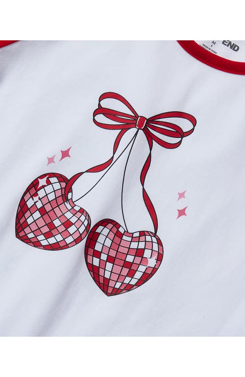 Lands' End Girls Graphic Tee Shirt In Red
