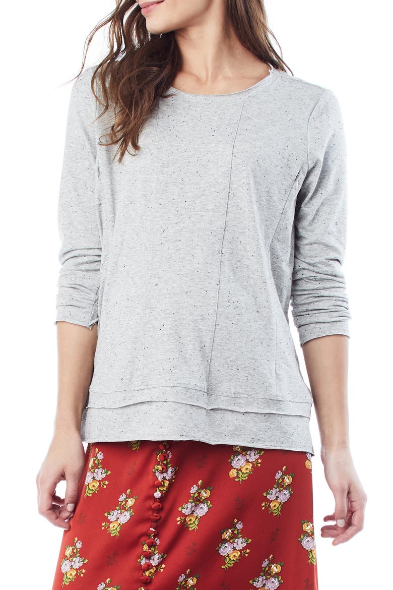 Christy Long Sleeve Maternity/Nursing Top, Main, color, GREY NEW