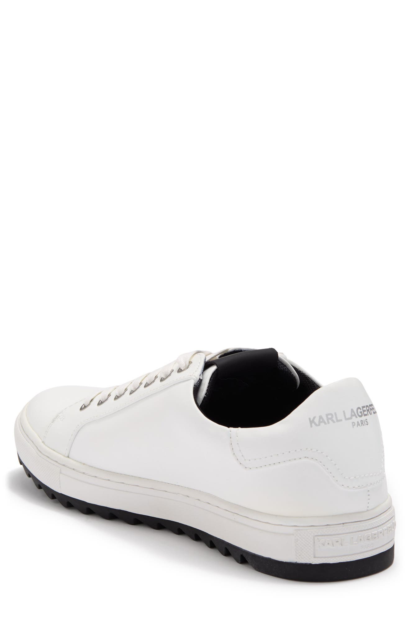 Leather Low Top Sneaker, Alternate, color, WHITE