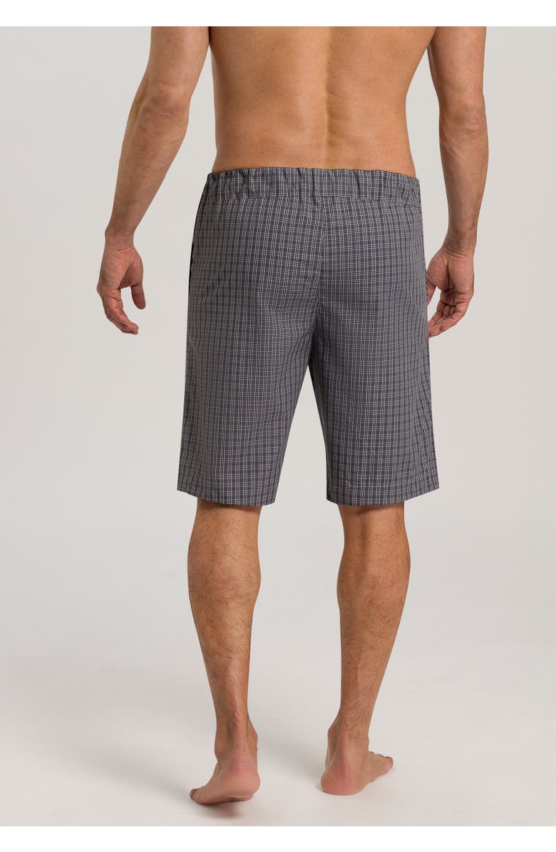 Hanro Night And Day Woven Cotton Shorts, Alternate, color, Grey Check