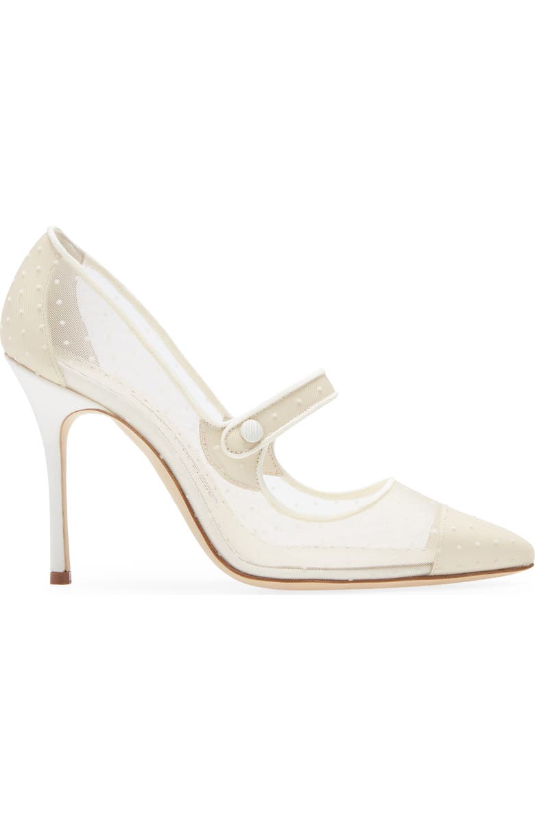 Manolo Blahnik Campari Pointed Toe Mary Jane Pump, Alternate, color,