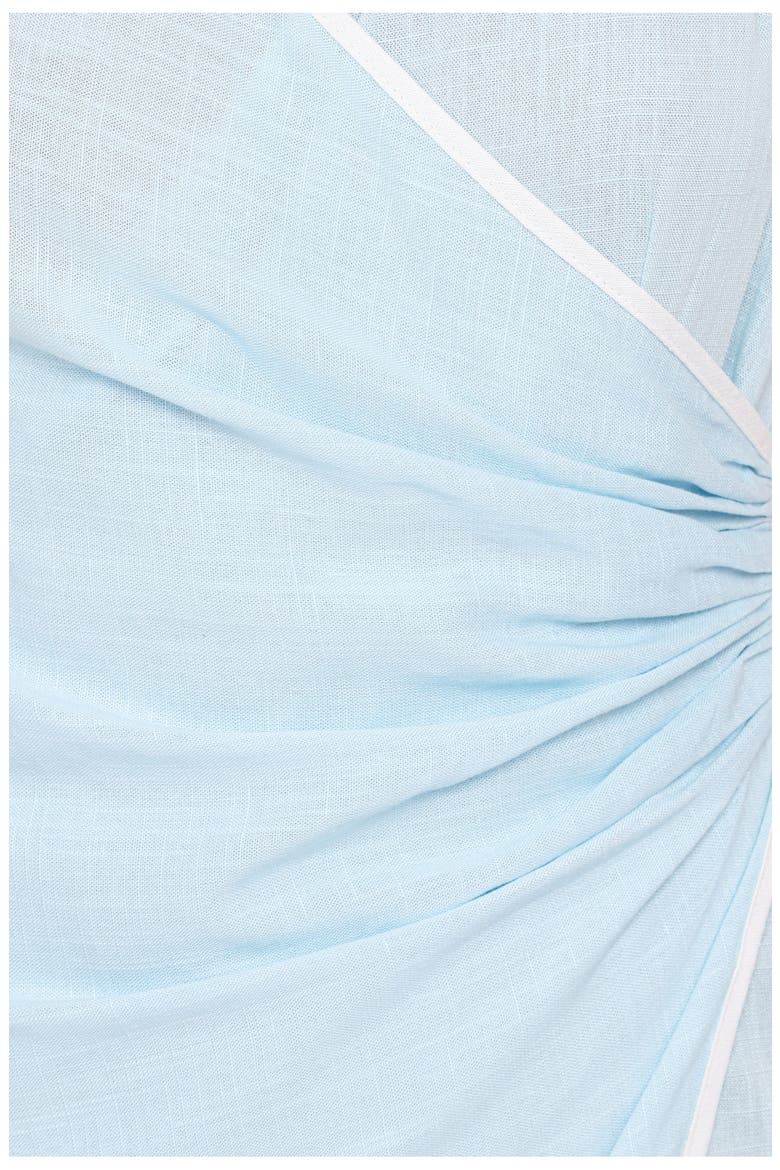 Zion Wrap Style Minidress, Alternate, color, PALE BLUE