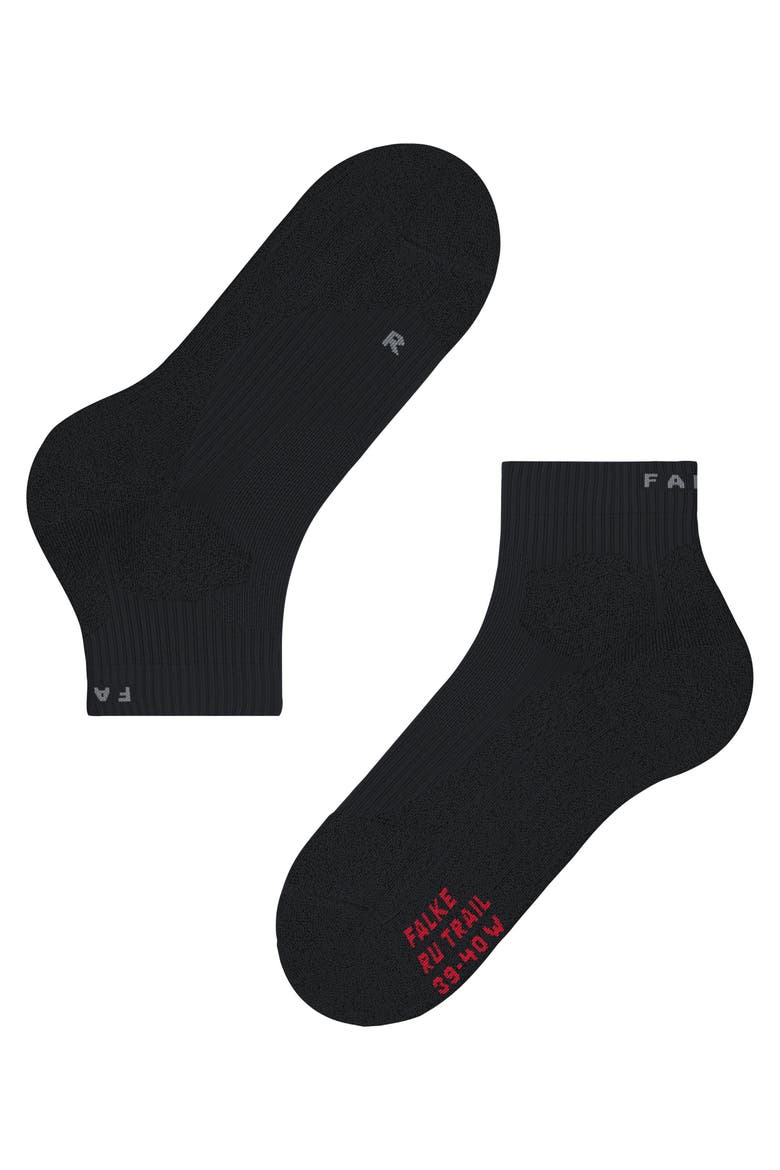 RU Trail Stabilizing Running Socks, Alternate, color, Black-Mix