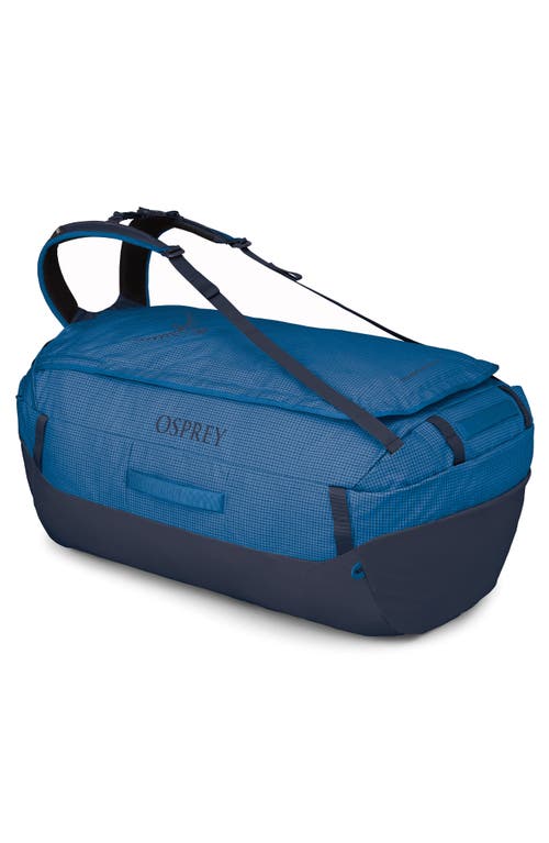Osprey Transporter 120-liter Duffle Luggage In Blue Flame/nocturnal Blue