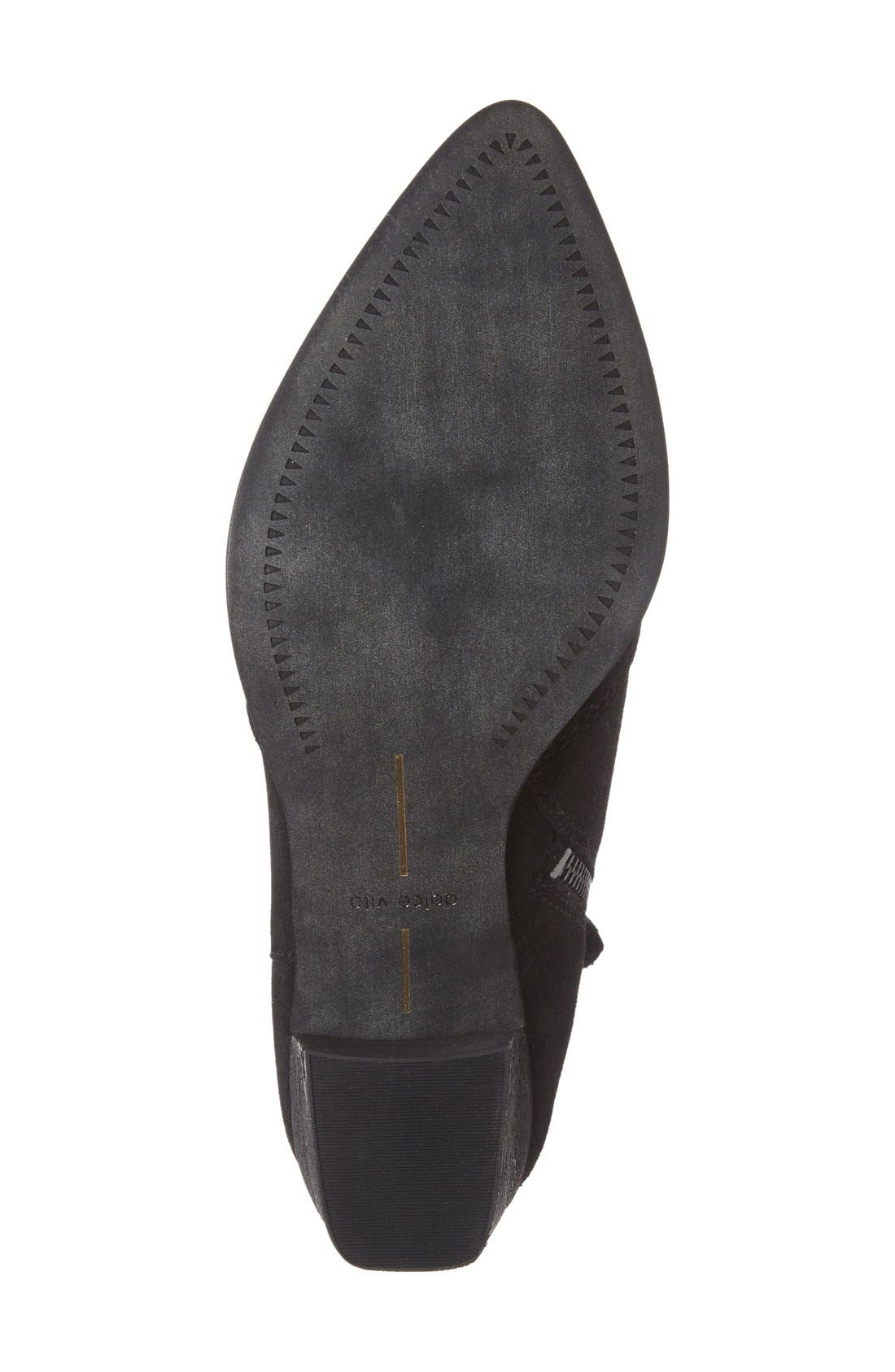 Block Heel Western Bootie, Alternate, color, BLACK SUEDE