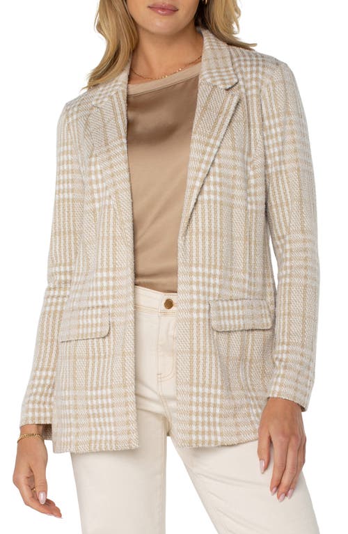 Liverpool Los Angeles Plaid Boyfriend Blazer In Neutral