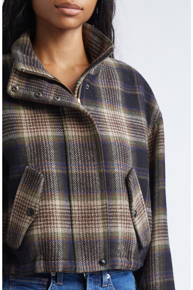 Bateman Plaid Wool Blend Jacket, Alternate, color, BLACK/ TAUPE MULTI