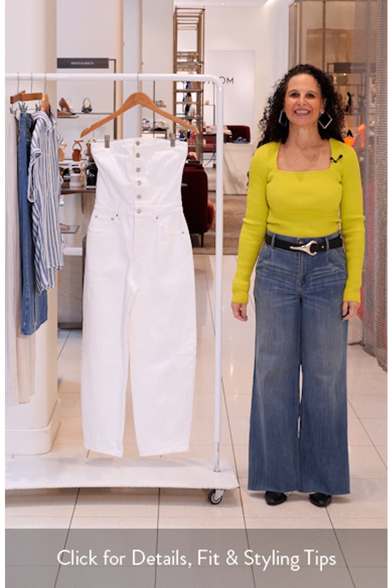 Daphine Strapless Denim Jumpsuit video
