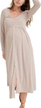 HATCH Collection The Softest Rib Stripe Nursing Dress